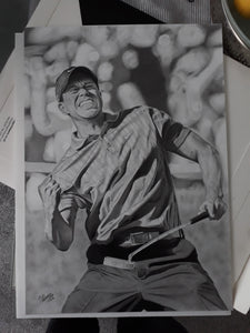 Tiger Woods original drawing
